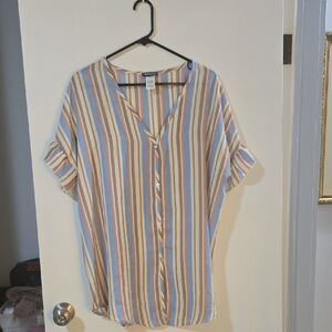 Heimish USA Multicolor Striped Button-Down Shirt NWOT